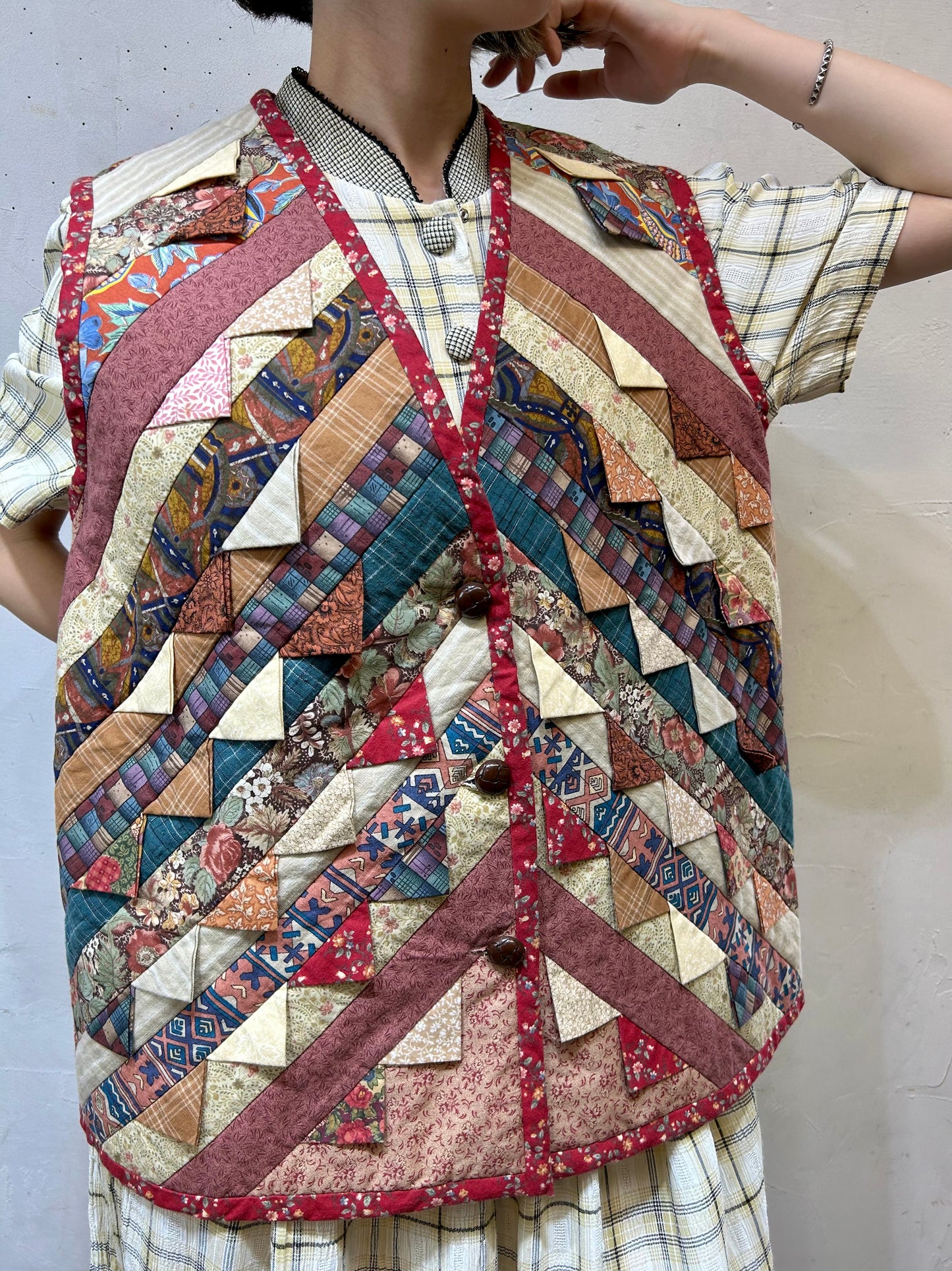 Vintage Patchwork Vest [H24841]