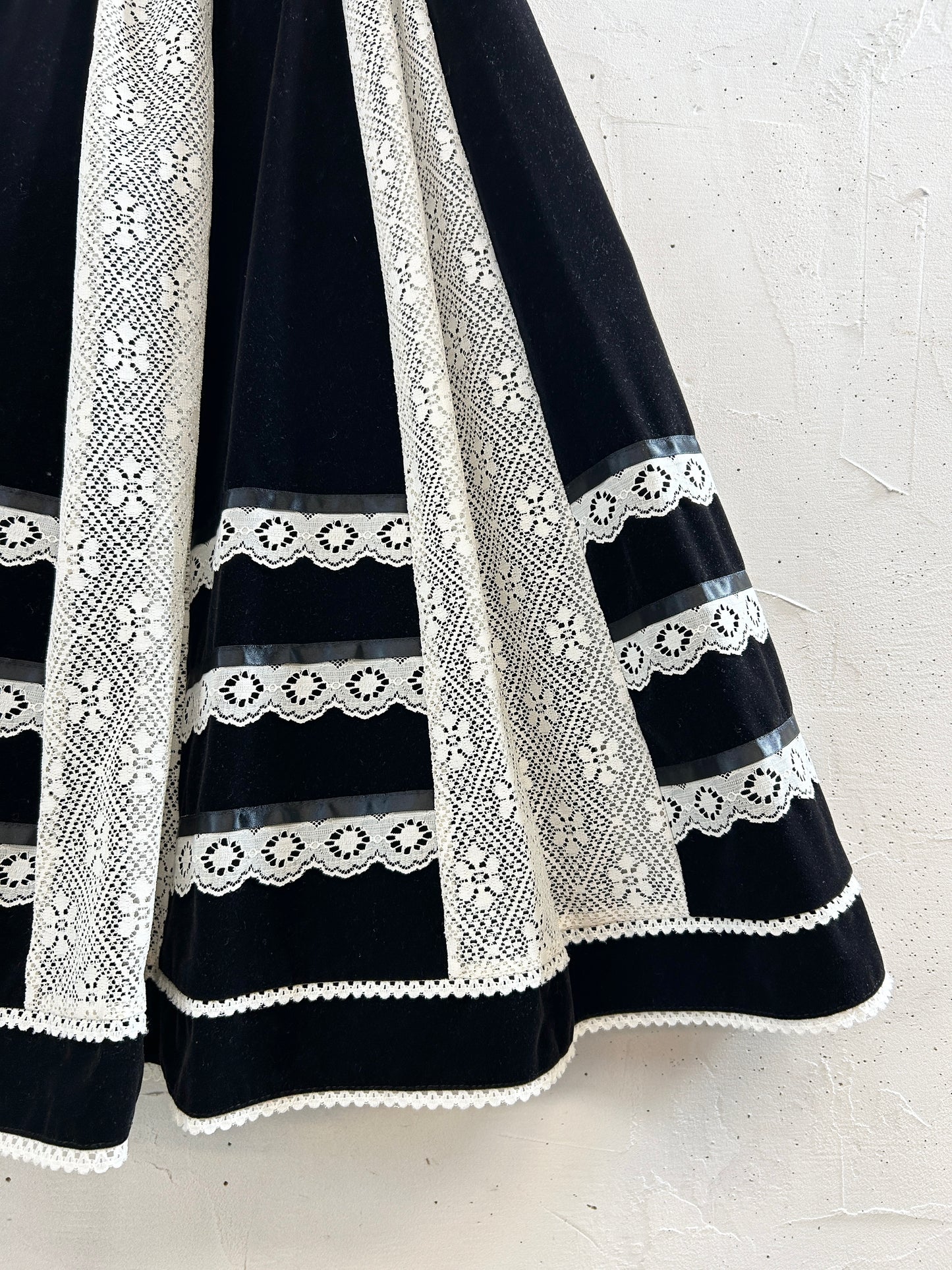 ’70s Velour Skirt 〜carefree fashions〜 [I30154]