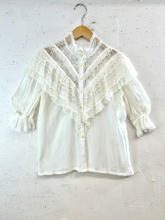 '70sVintage White Blouse 〜GUNNIES〜 [D32142]