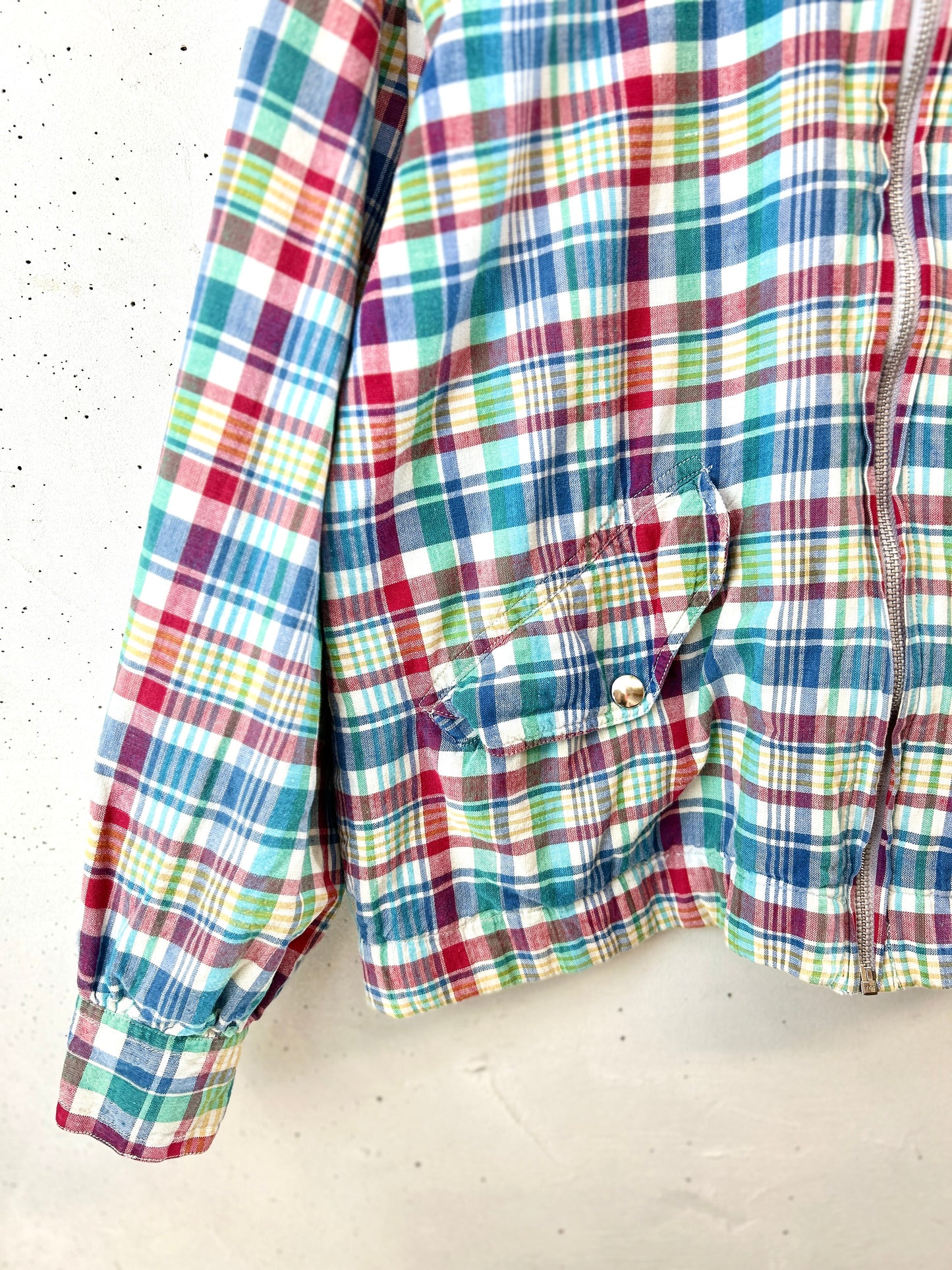 Vintage Plaid Jacket　MADE IN INDIA  [I3104]