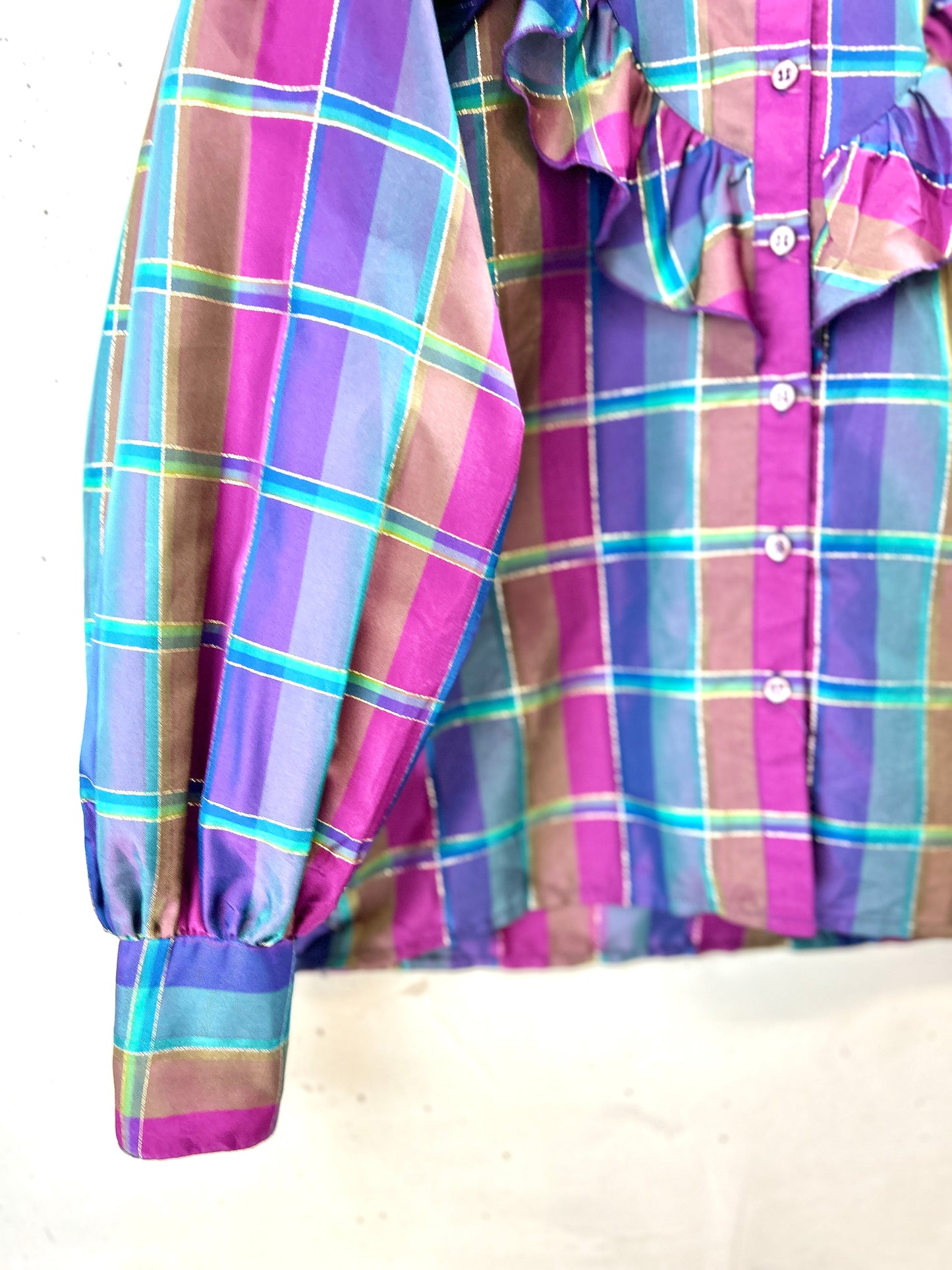 ’70s Vintage Plaid Shirt [H30942]