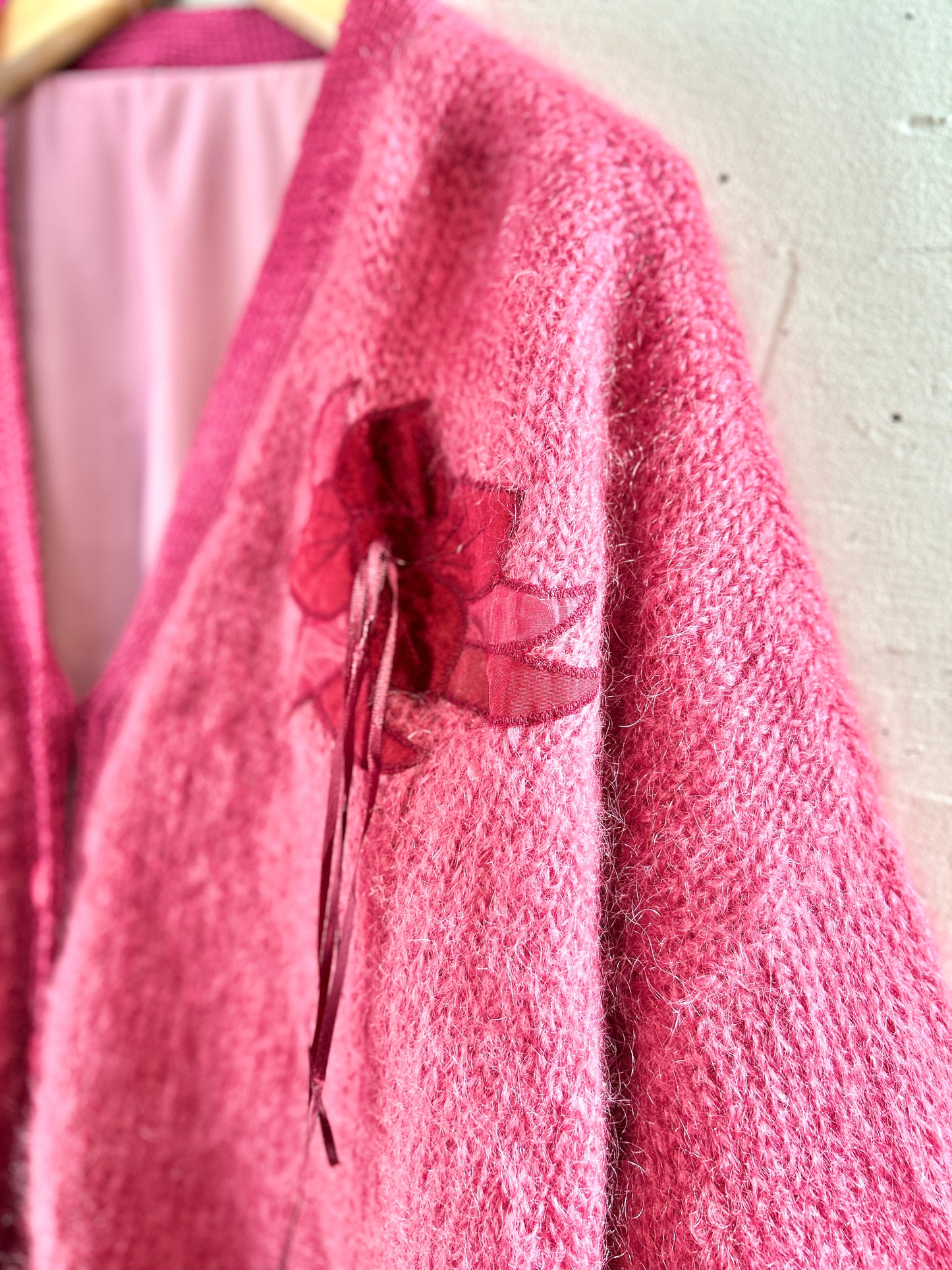 Vintage Mohair Knit Cardigan MADE IN ENGLAND [L30943]