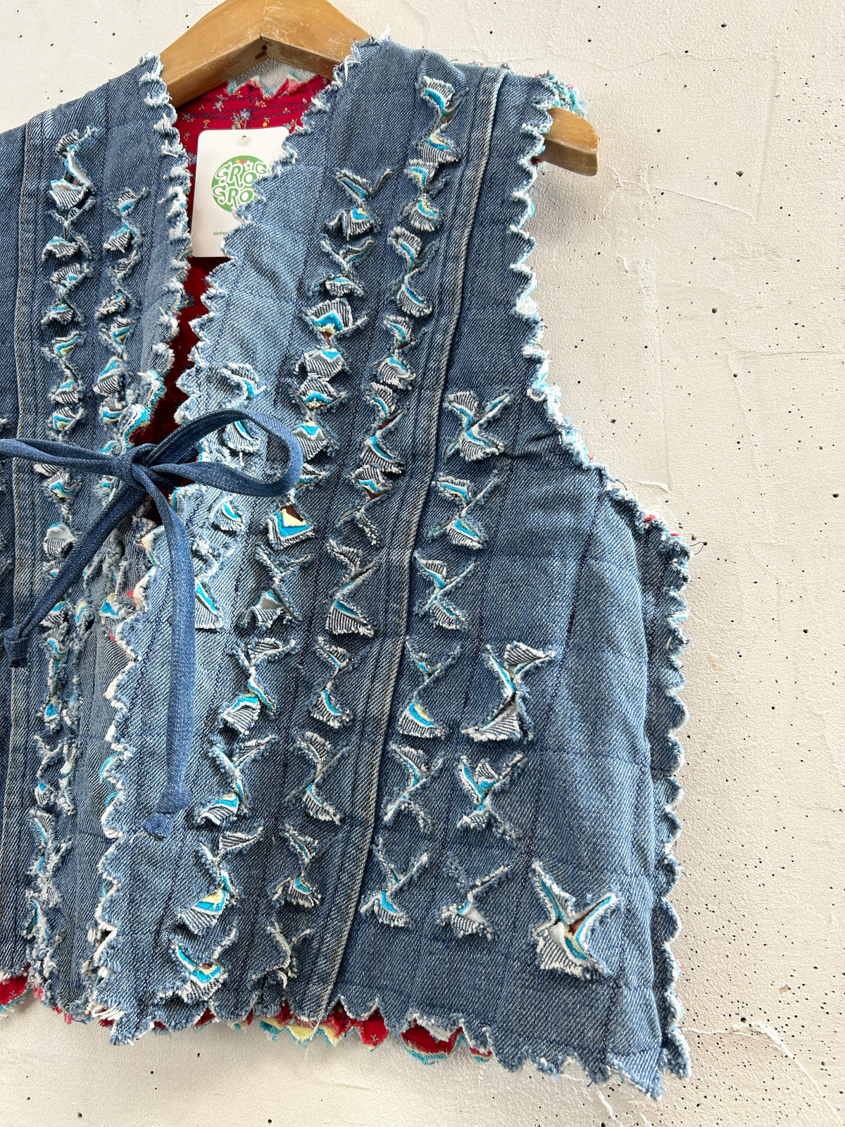 Vintage Slash Quilt Vest [I34039]