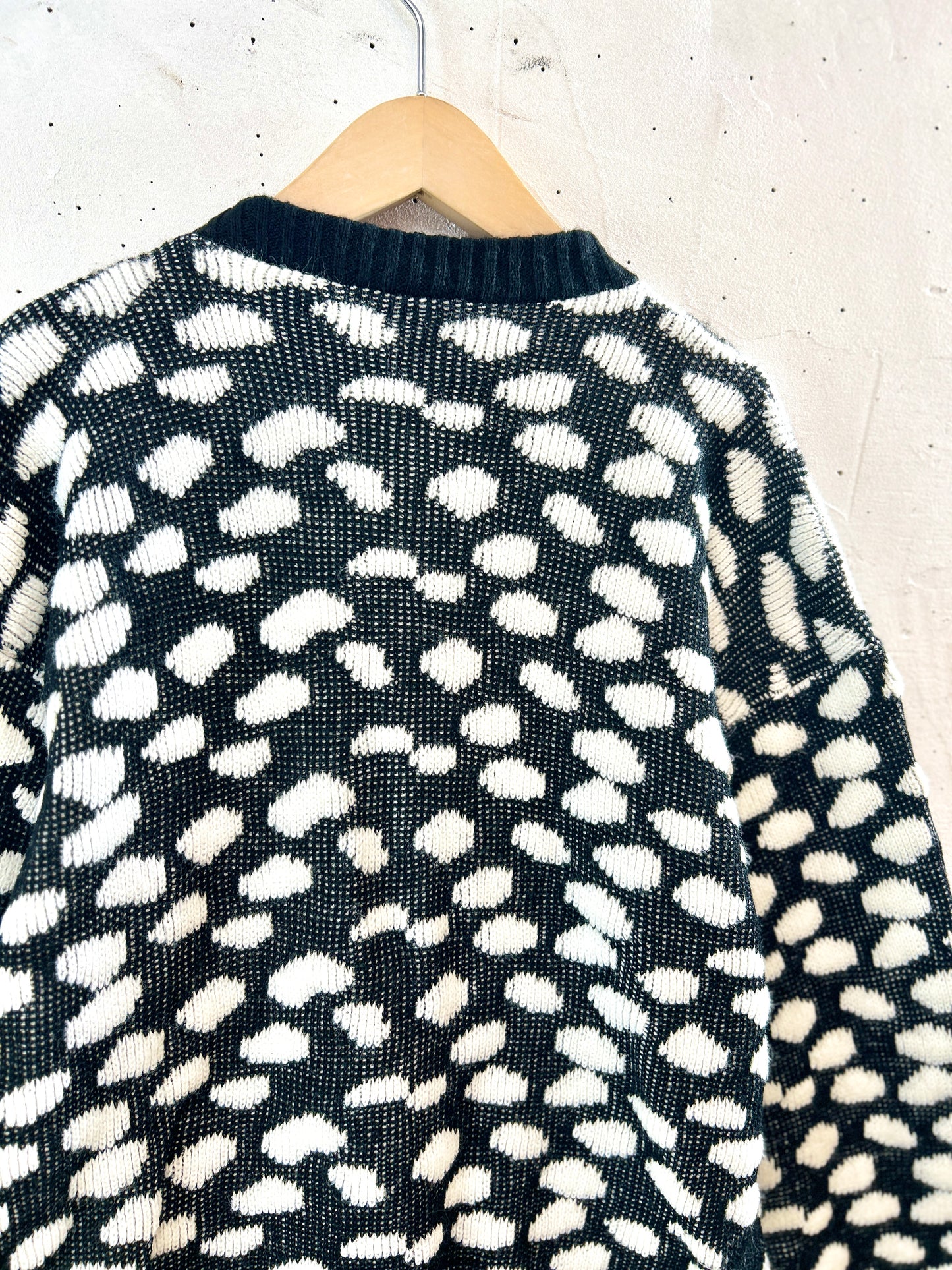 ’80s Vintage Fancy Knit Sweater MADE IN USA［J30668]