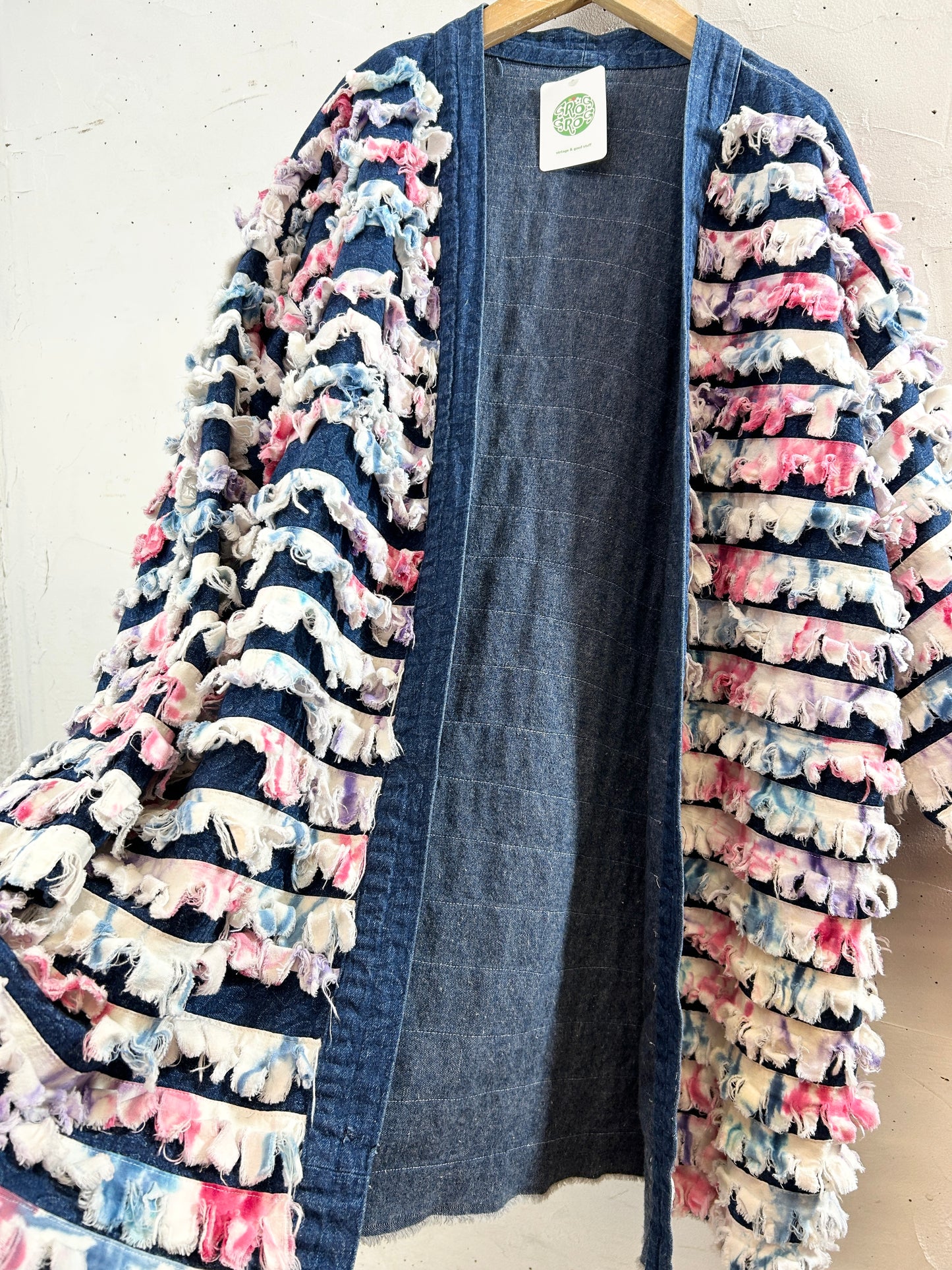 Vintage Denim Fringe Jacket [I30318]