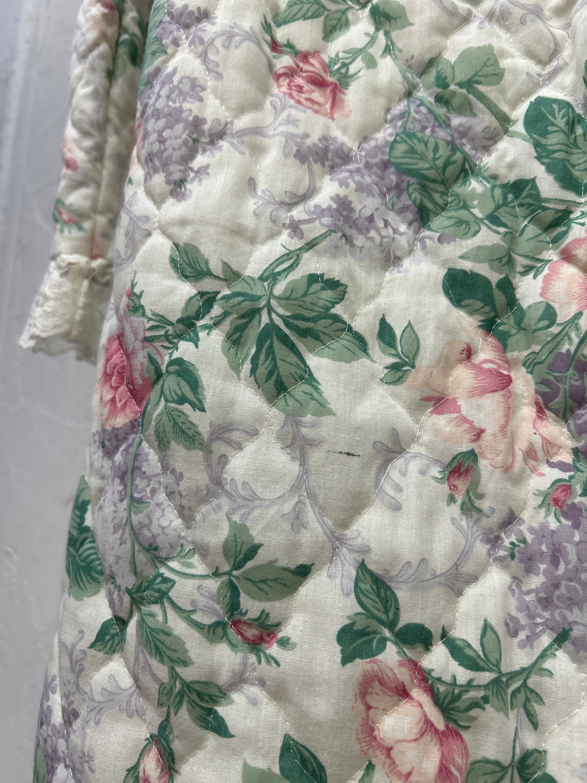 '70s Vintage Quilting Gown [J34232]