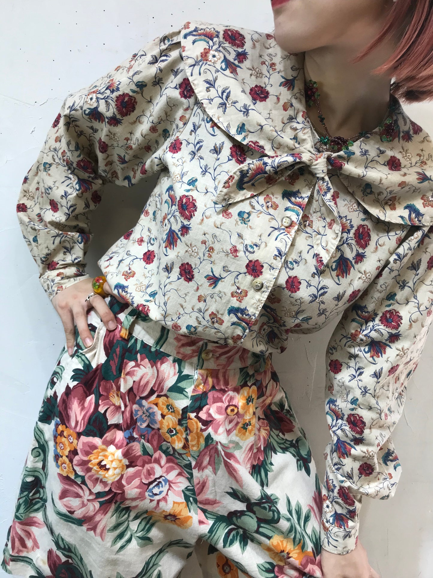 Vintage Blouse MADE IN USA[G24538]