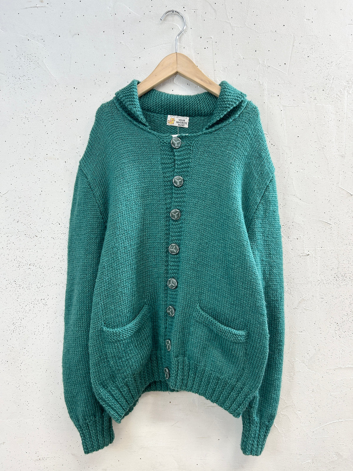 Vintage Hand Knit Cardigan  [J34206]