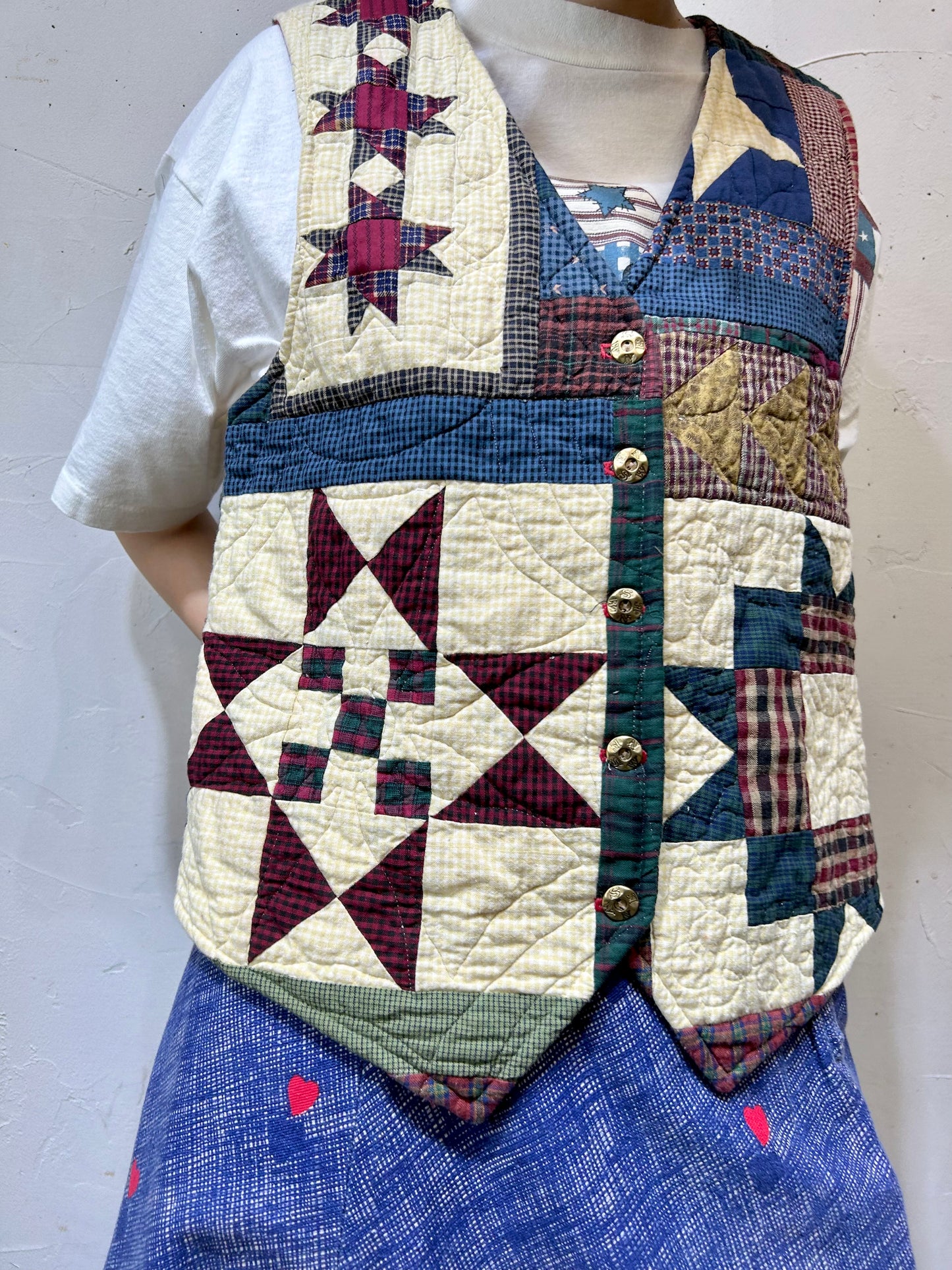 Vintage Patchwork Vest HAND CRAFTED [H24840]