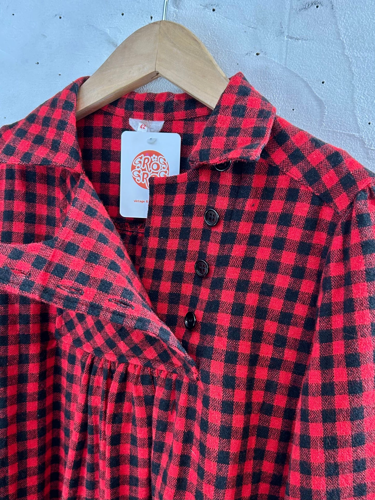 Vintage Plaid Dress [L29217]