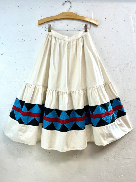 Vintage Tiered Skirt MADE IN USA [B31564]