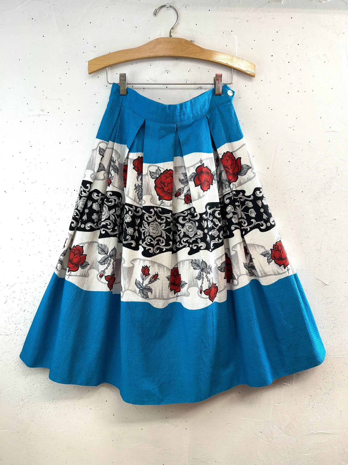 60s Vintage End Pattern Skirt [D32085]