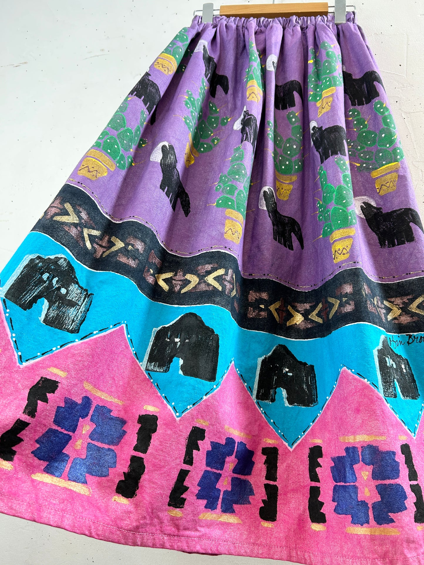 Vintage Texas Paint Skirt [H30858]
