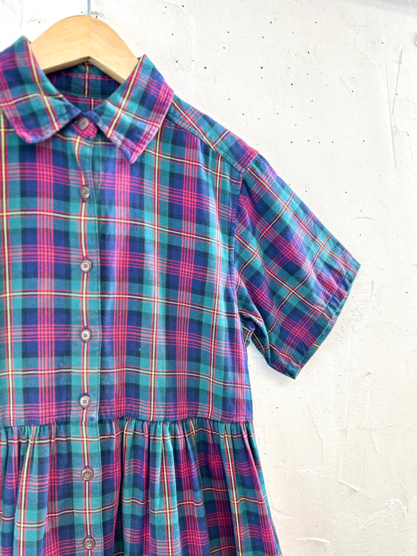 Vintage Plaid Dress [A31349]