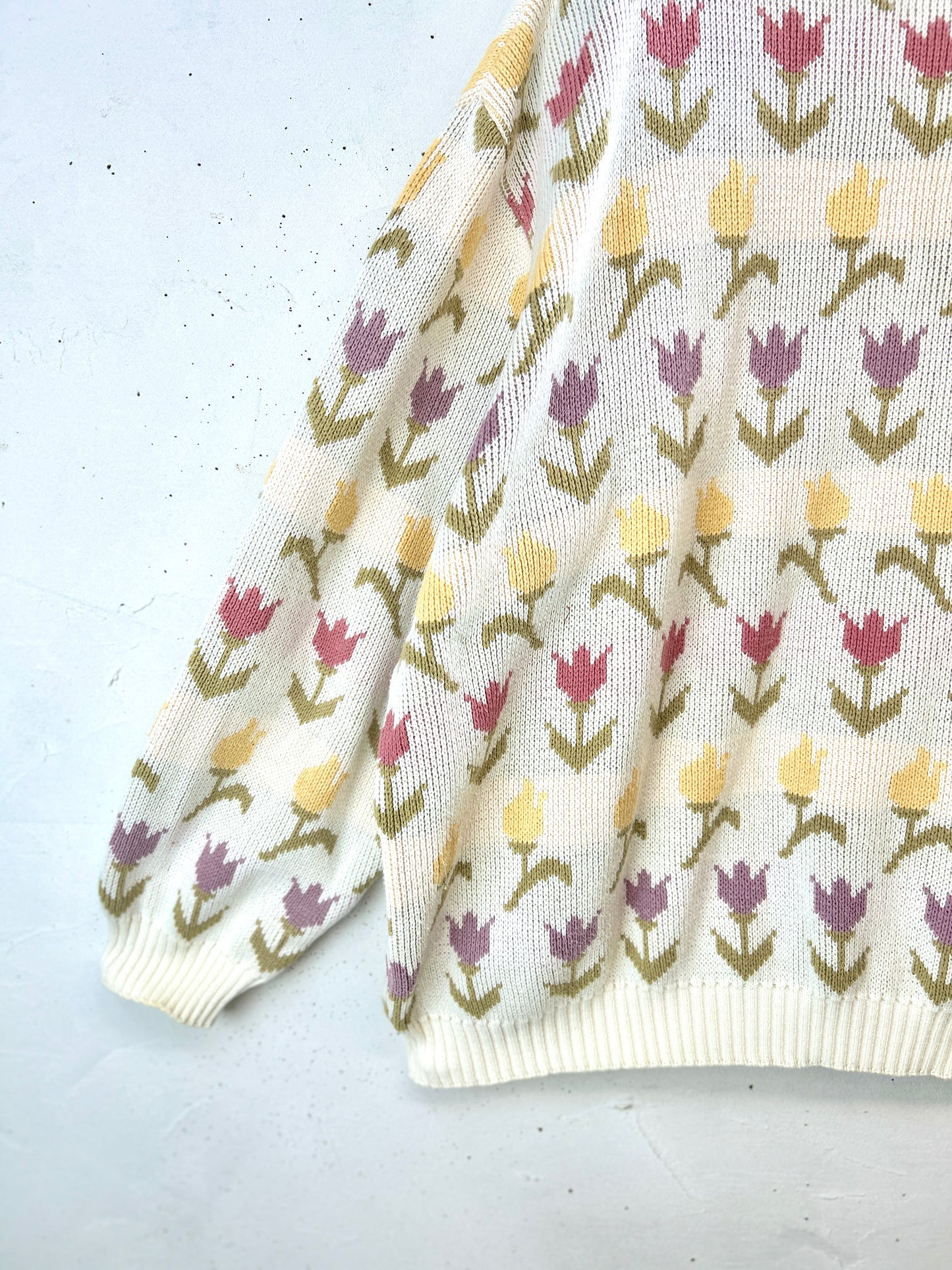 Vintage Cotton Knit Cardigan  [J30643]