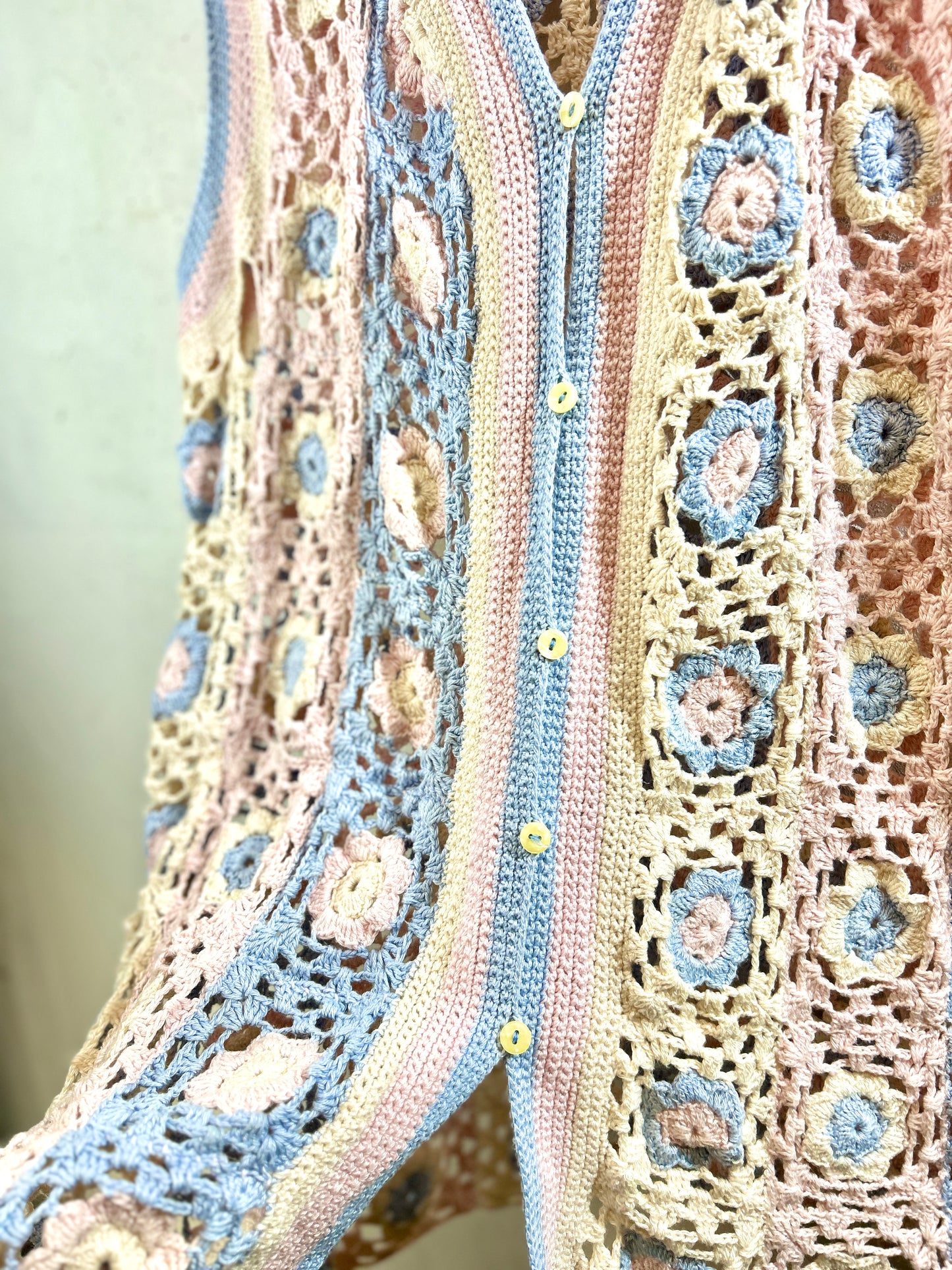 Vintage Granny Square Vest [I30999]