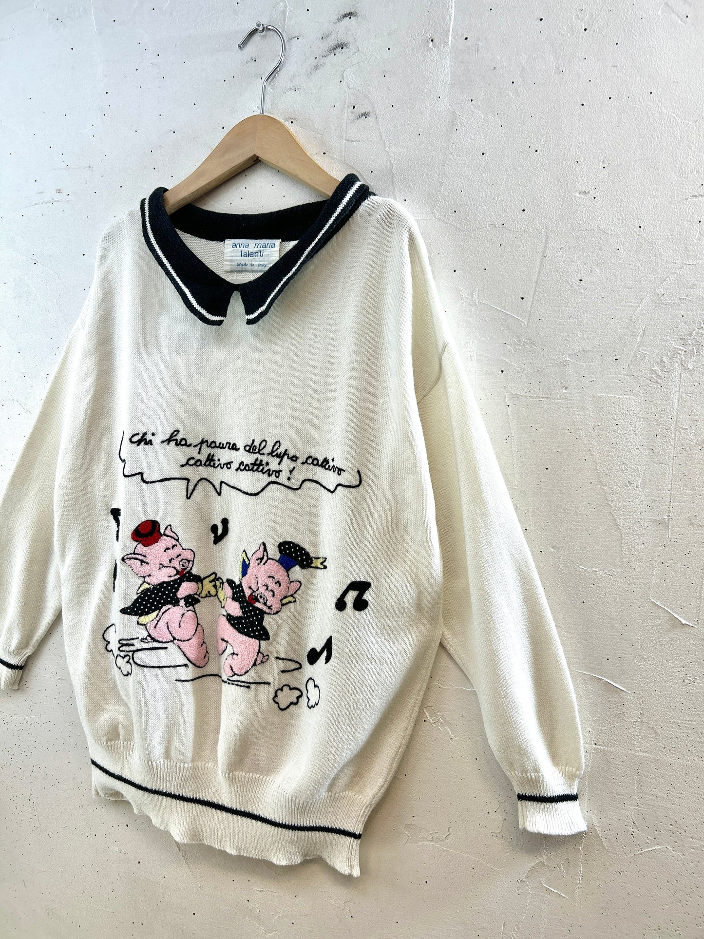 Vintage Knit Sweater 〜MADE IN ITALY〜 [J30476]