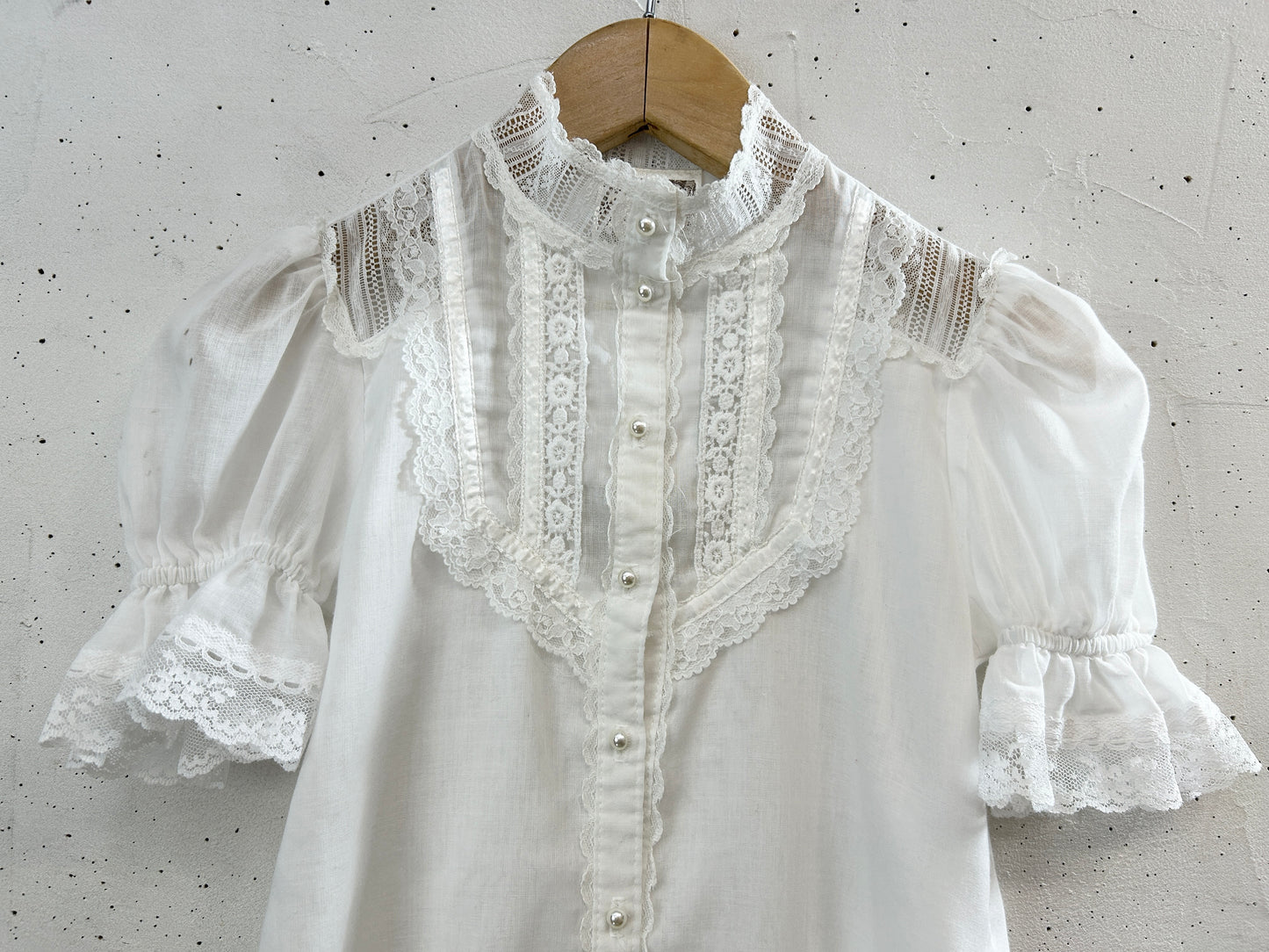 Vintage White Blouse 〜GUNNE SAX Kids〜 [G33266]
