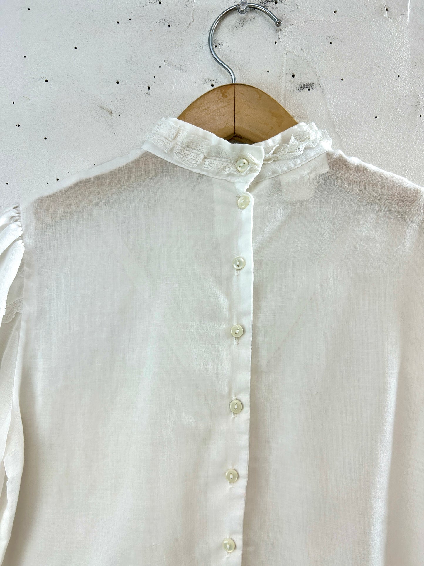 '70sVintage White Blouse 〜GUNNIES〜 [I30321]