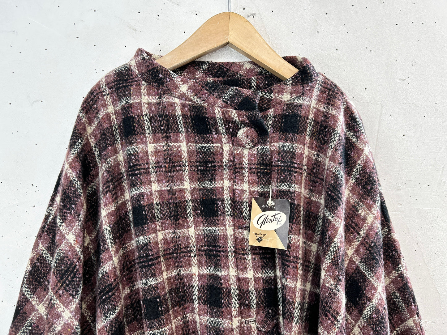 Vintage Plaid Poncho  [A31297]
