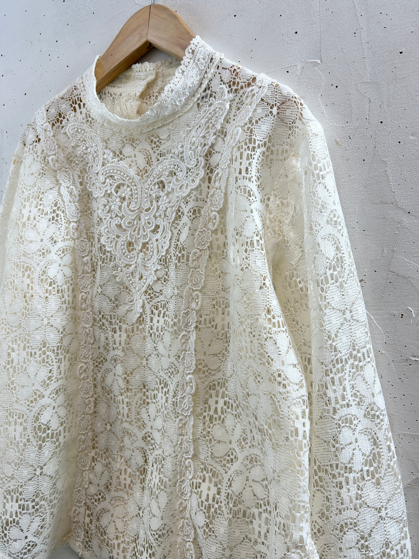 Vintage White Lace Blouse [K30813]