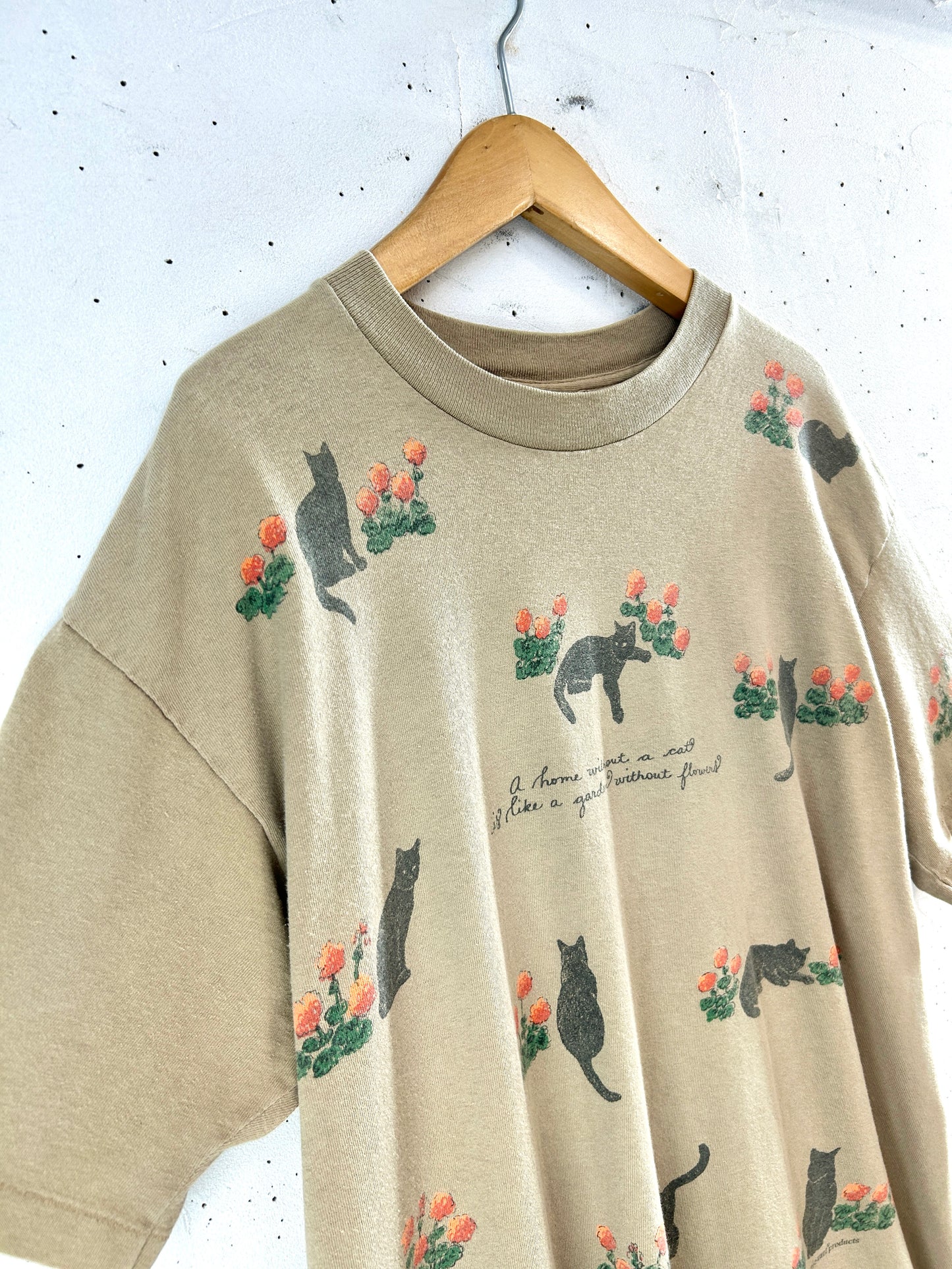 ’90s Vintage Full Print T-Shirt 〜rel.e.vant products〜 MADE IN USA [F32853]