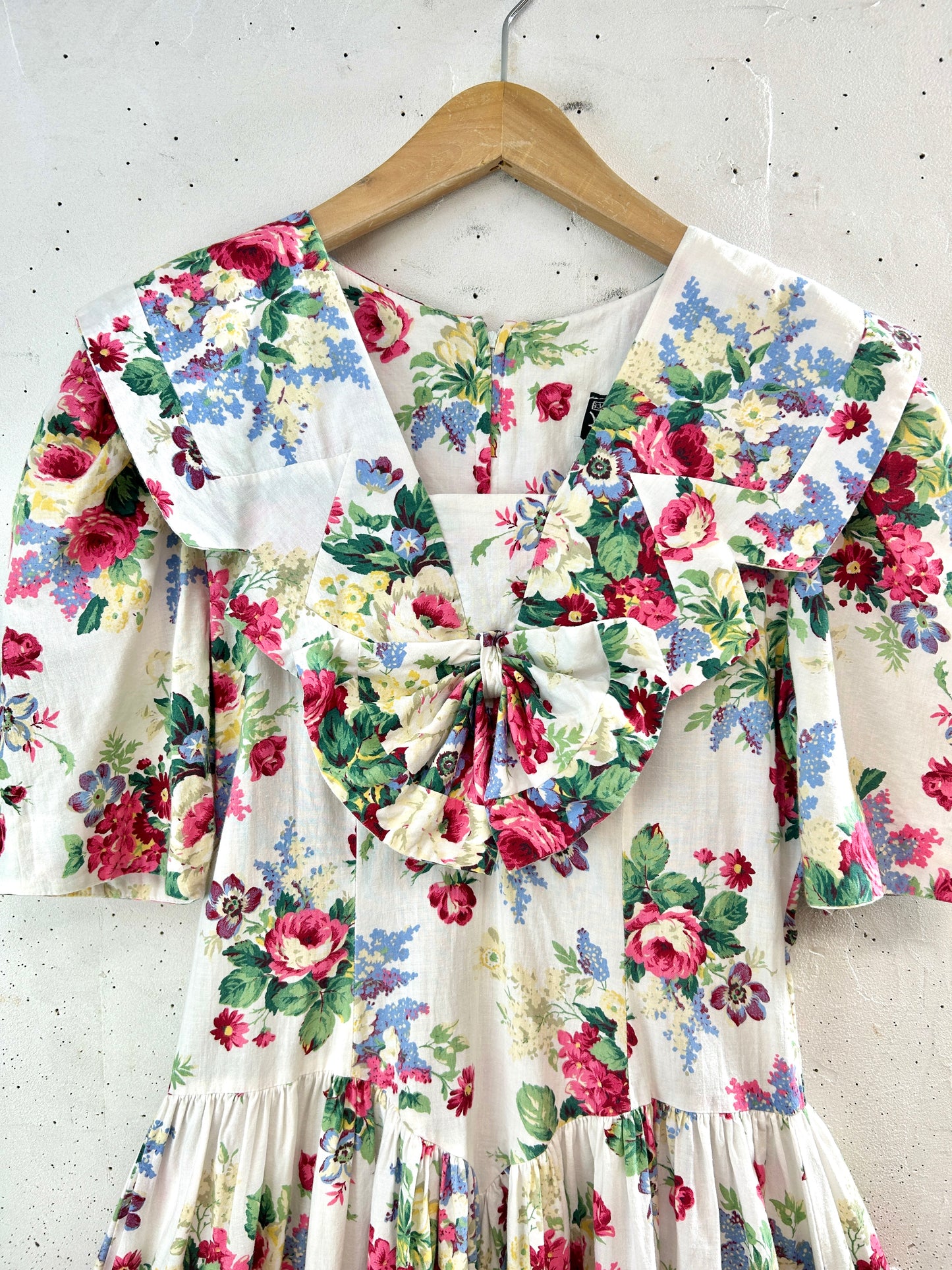 Vintage Sailor Collar Dress MADE IN USA [G33245]