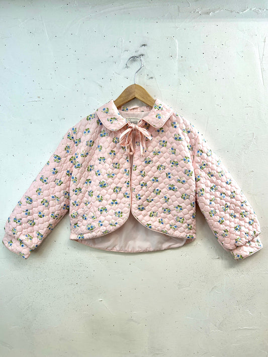 '60s Vintage Quilting Bed Jacket [L31054]