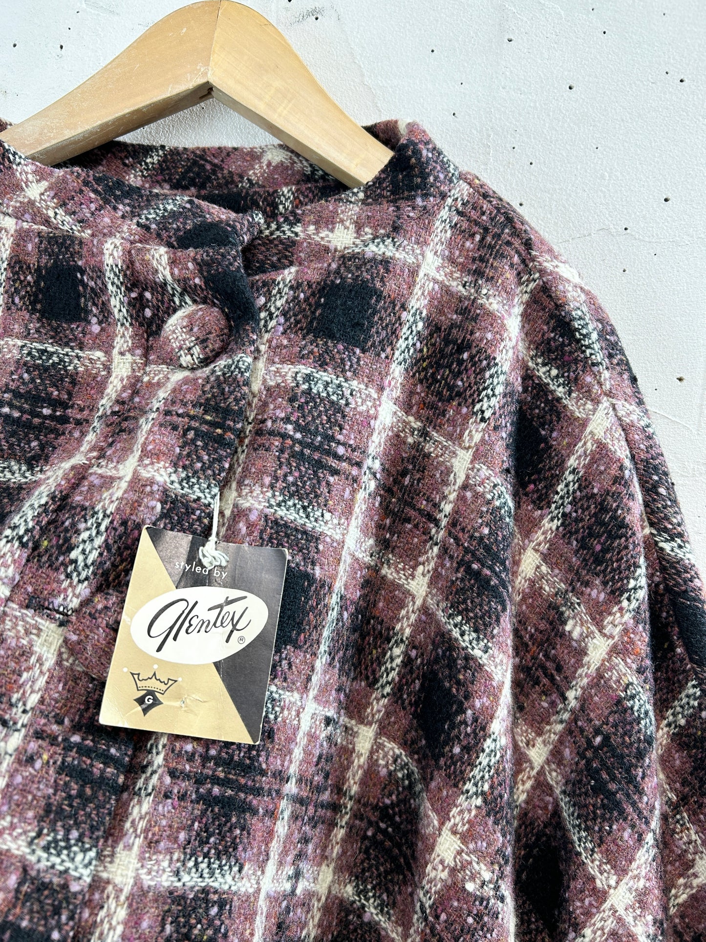Vintage Plaid Poncho  [A31297]