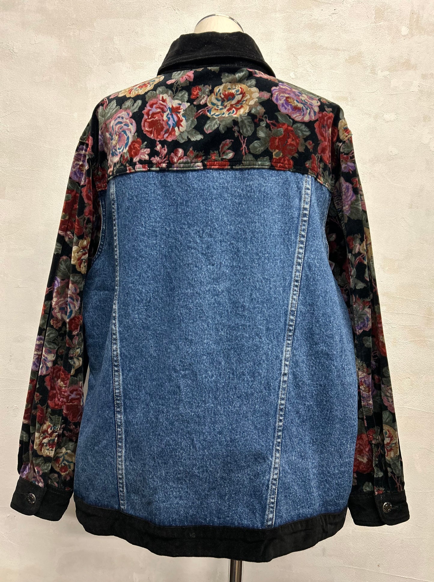 Vintage Denim Jacket 〜Denim×velor custom 〜 [L29179]