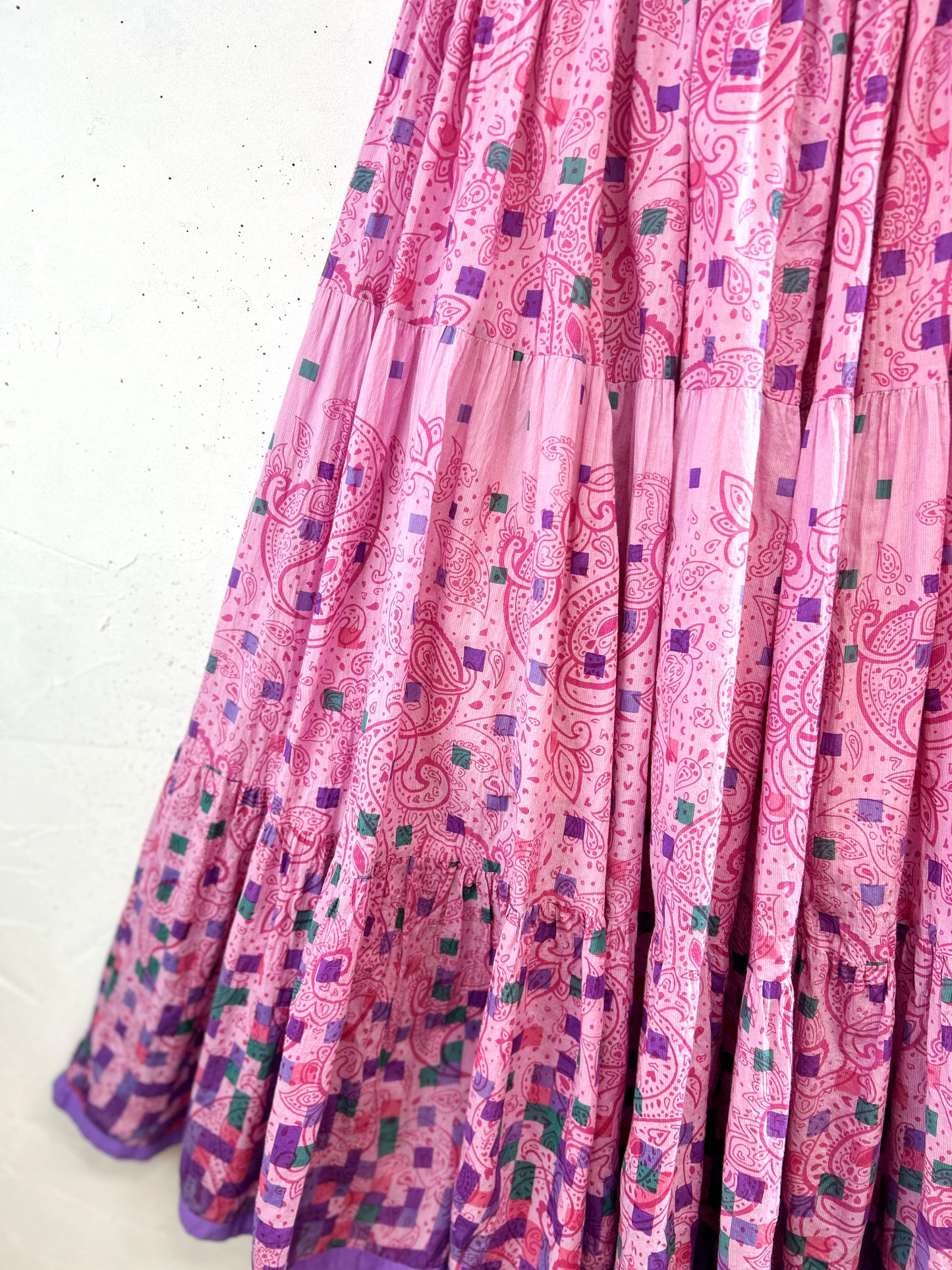 Vintage Tiered Skirt  MADE IN INDIA [B31678]