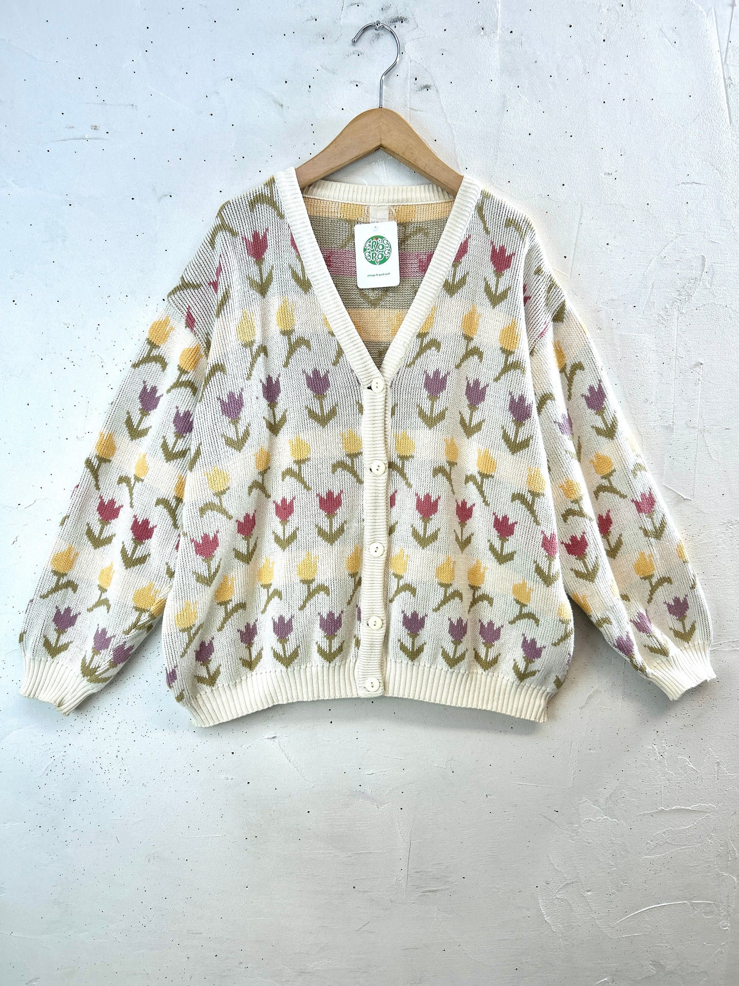 Vintage Cotton Knit Cardigan  [J30643]