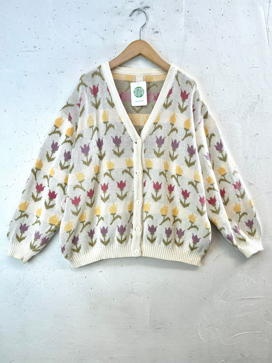 Vintage Cotton Knit Cardigan  [J30643]