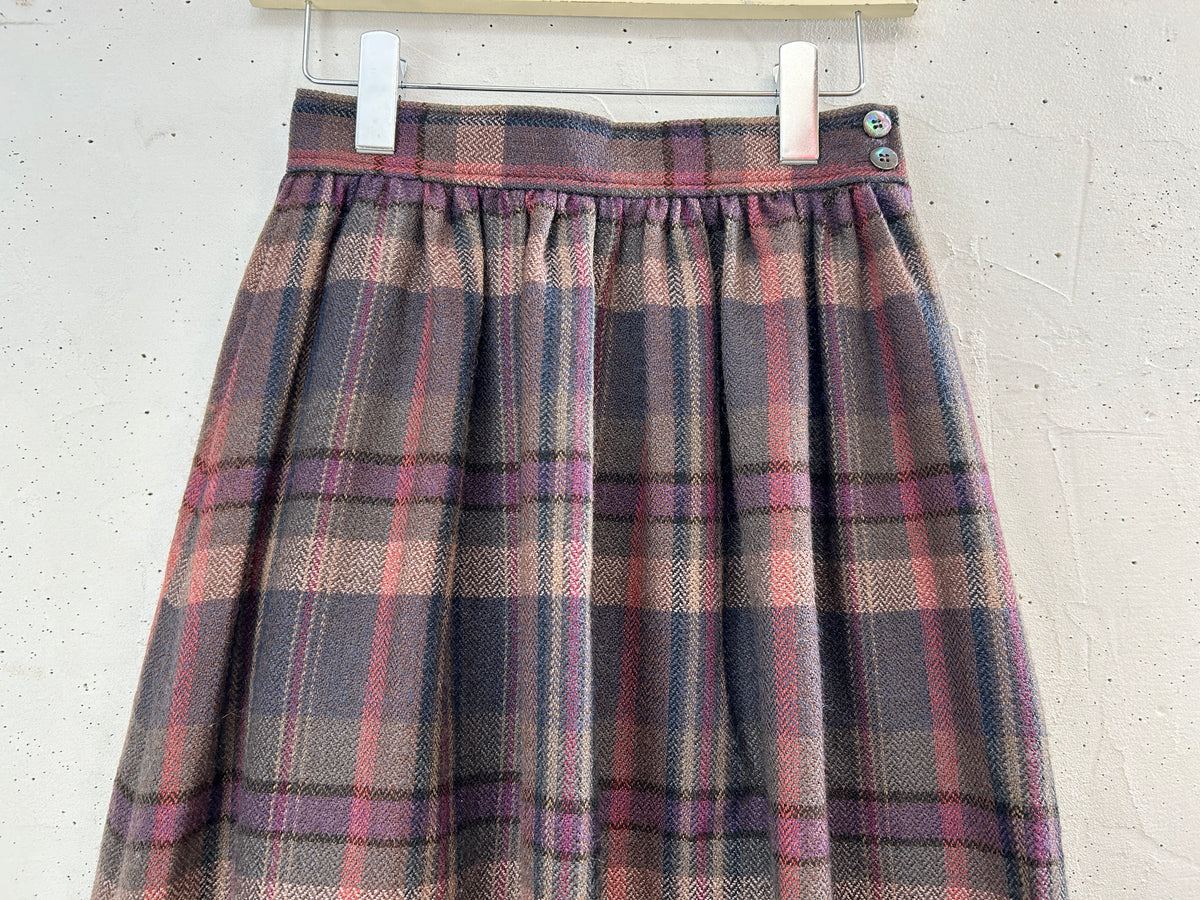 Vintage Plaid Skirt [J34052]