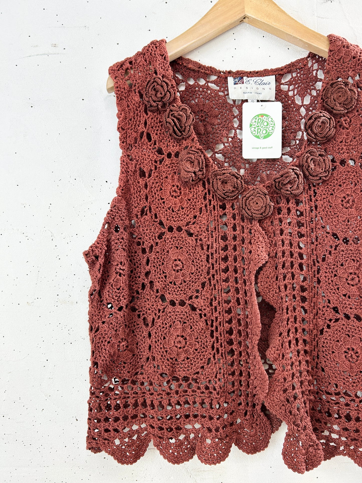 Vintage Crochet Vest 〜MADE IN USA〜 [J30543]