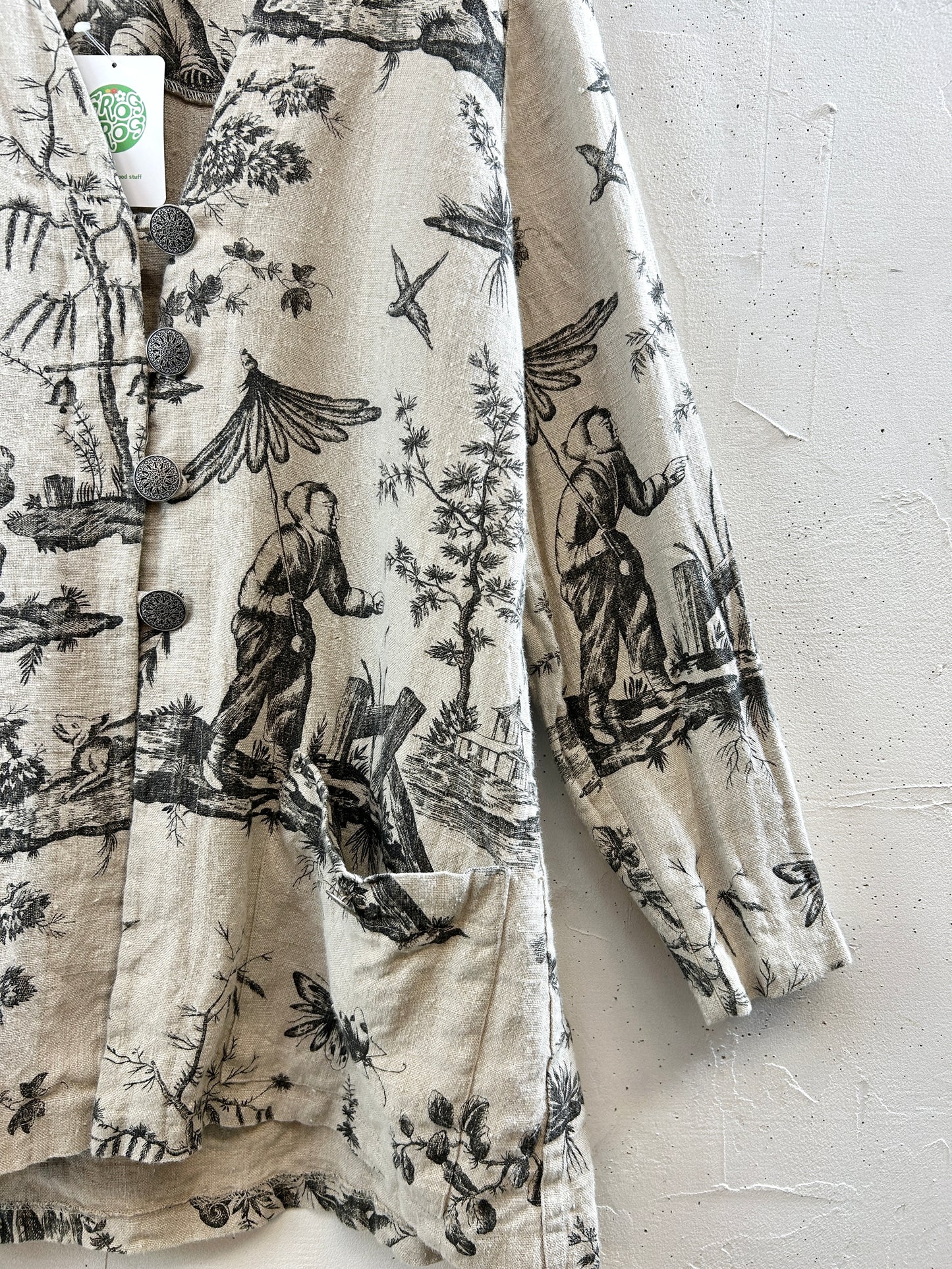 Vintage Chinese Toile De Jouy Jacket [I3112]