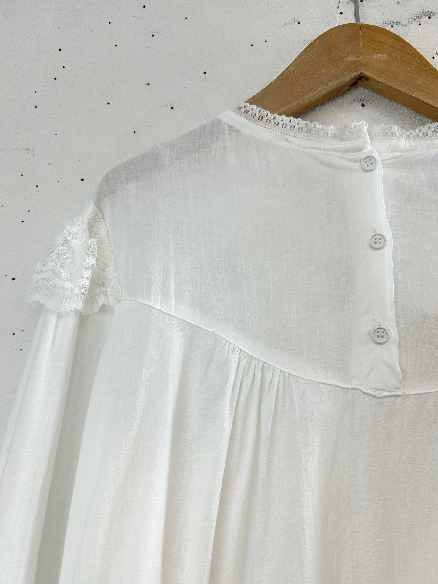 Vintage White Dress 〜SAYBURY Made in INDIA〜 [H33477]