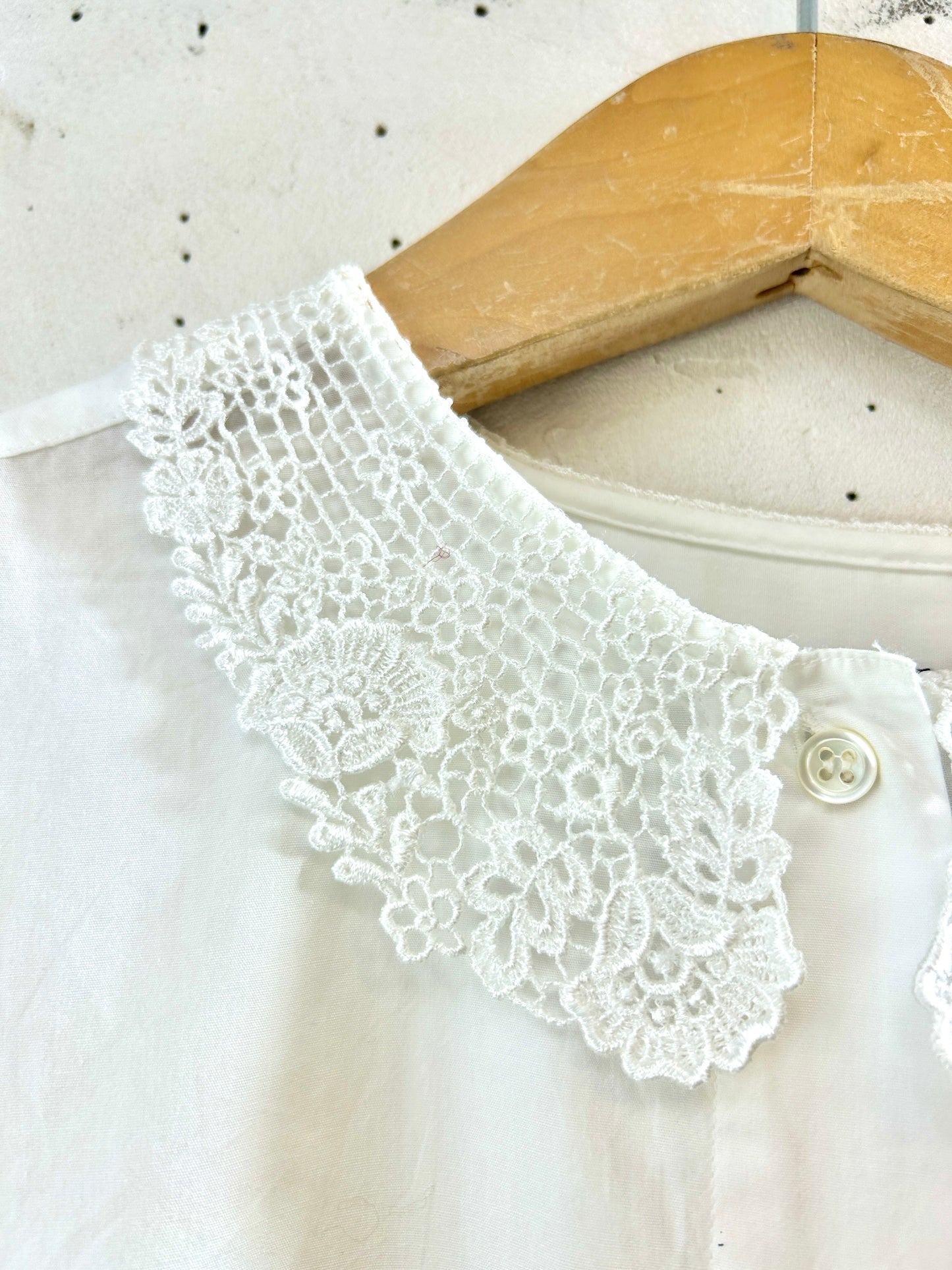 Vintage White cotton Blouse [G30967]