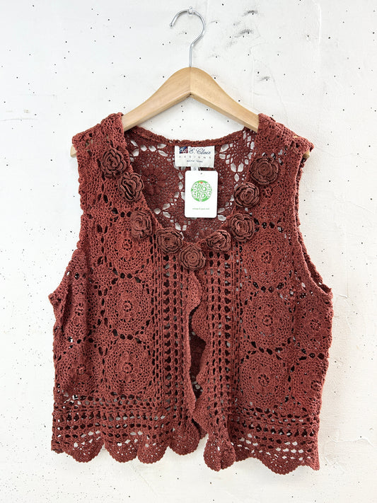 Vintage Crochet Vest 〜MADE IN USA〜 [J30543]