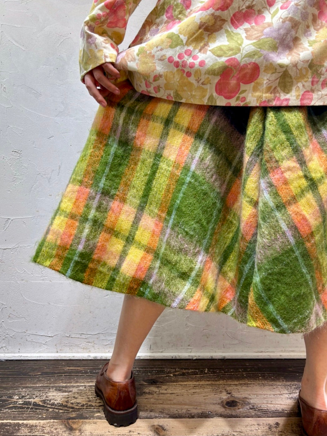 ’60s Vintage Wool Skirt [J25163]