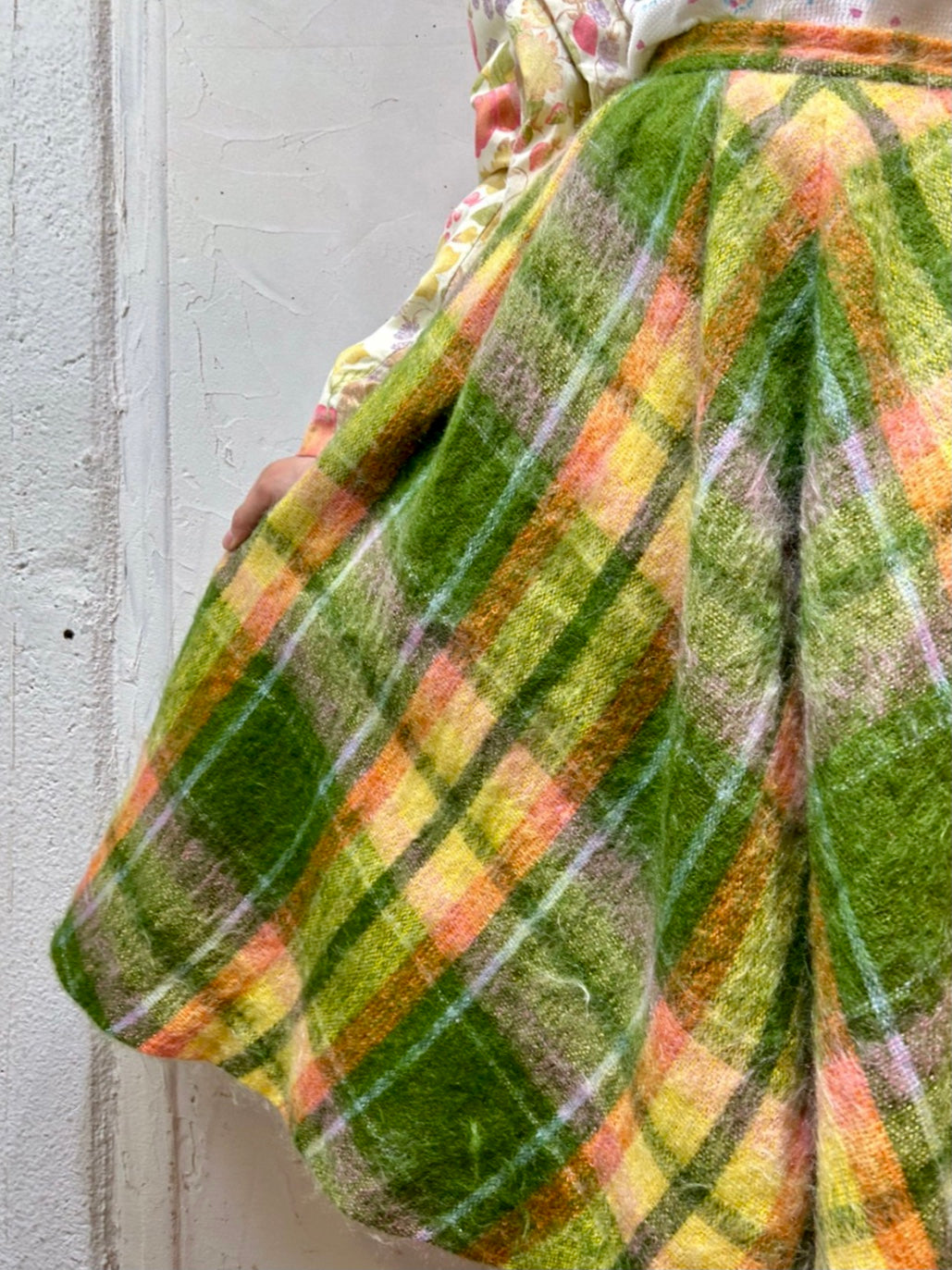 ’60s Vintage Wool Skirt [J25163]