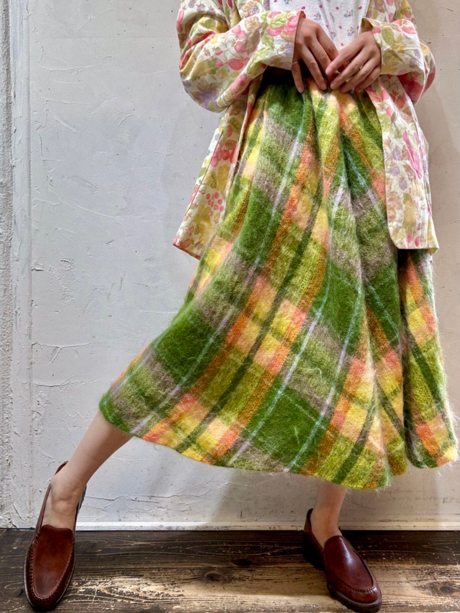 ’60s Vintage Wool Skirt [J25163]