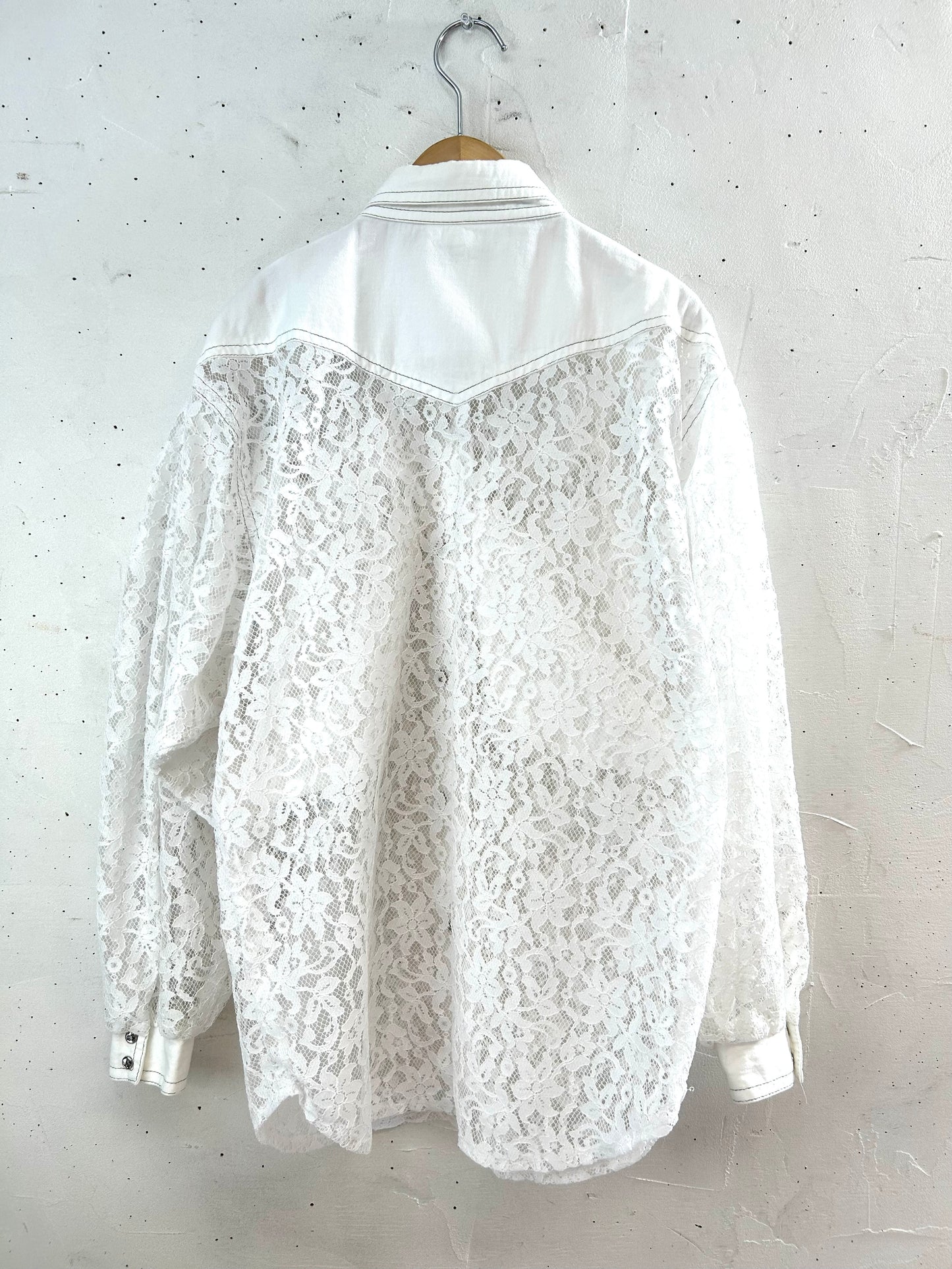 Vintage White Lace Blouse [D29995]