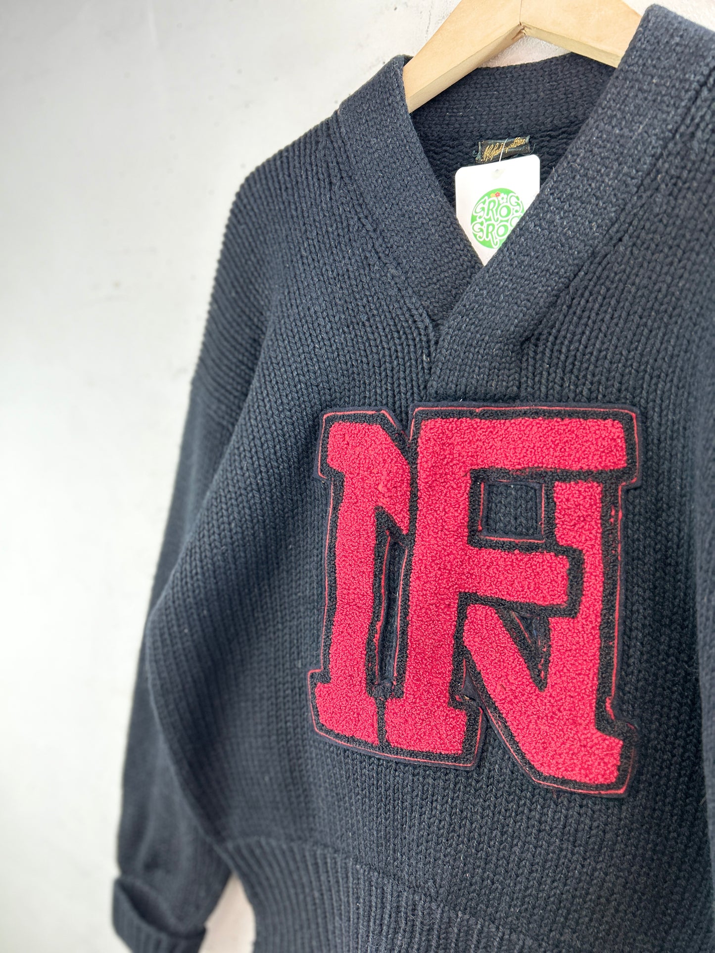 '50sVintage Lettered Knit Sweater[A31357]