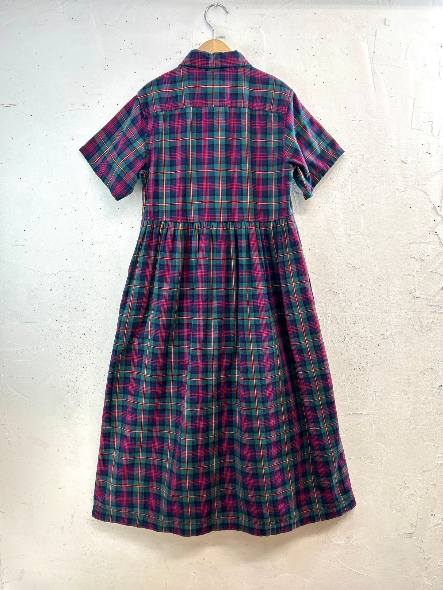 Vintage Plaid Dress [A31349]