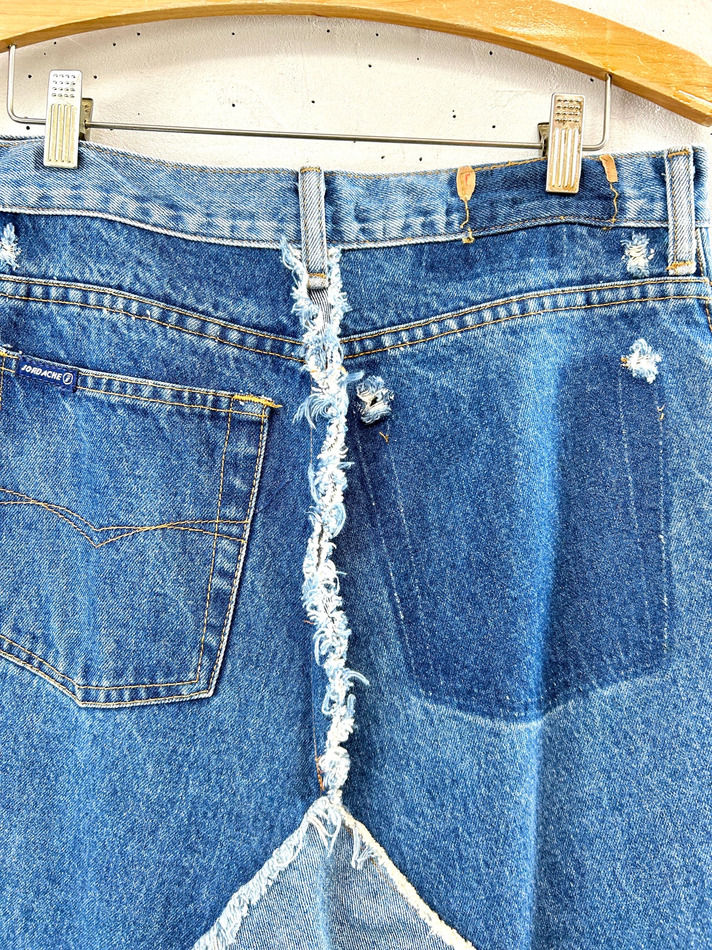 Vintage Denim Patchwork Skirt [F32635]
