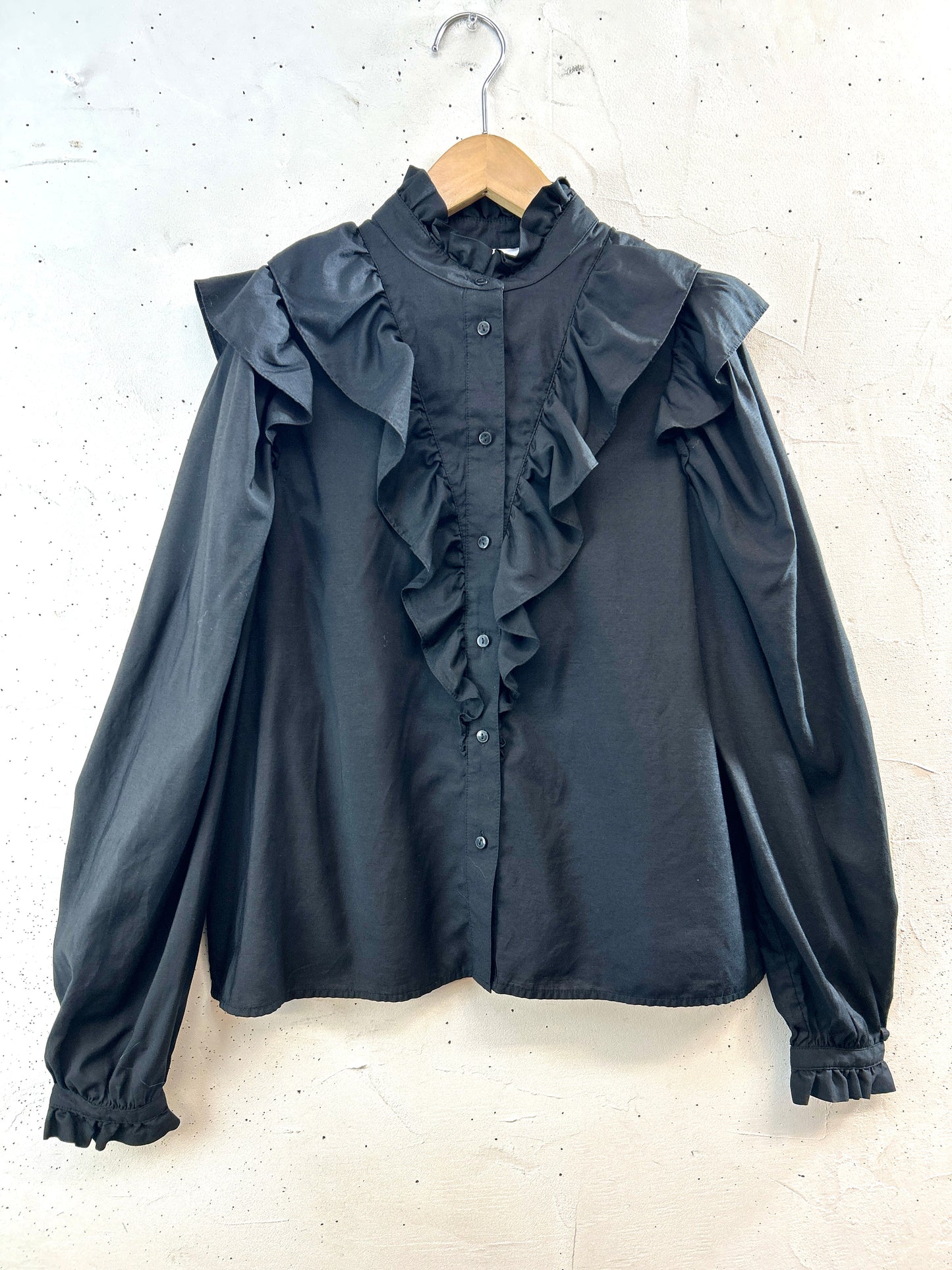 Vintage Black Blouse  [K30862]