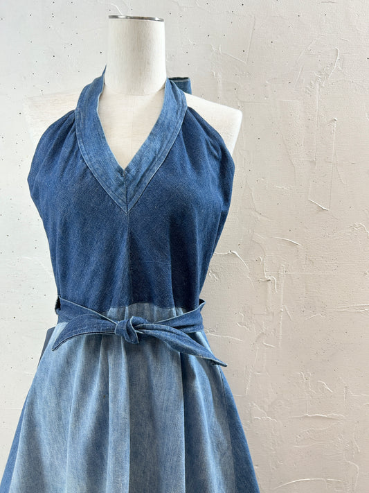 Vintage Dress '70s Denim [H30837]