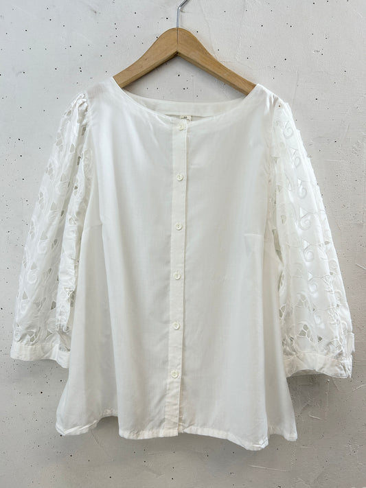 Vintage White Blouse [H30784]