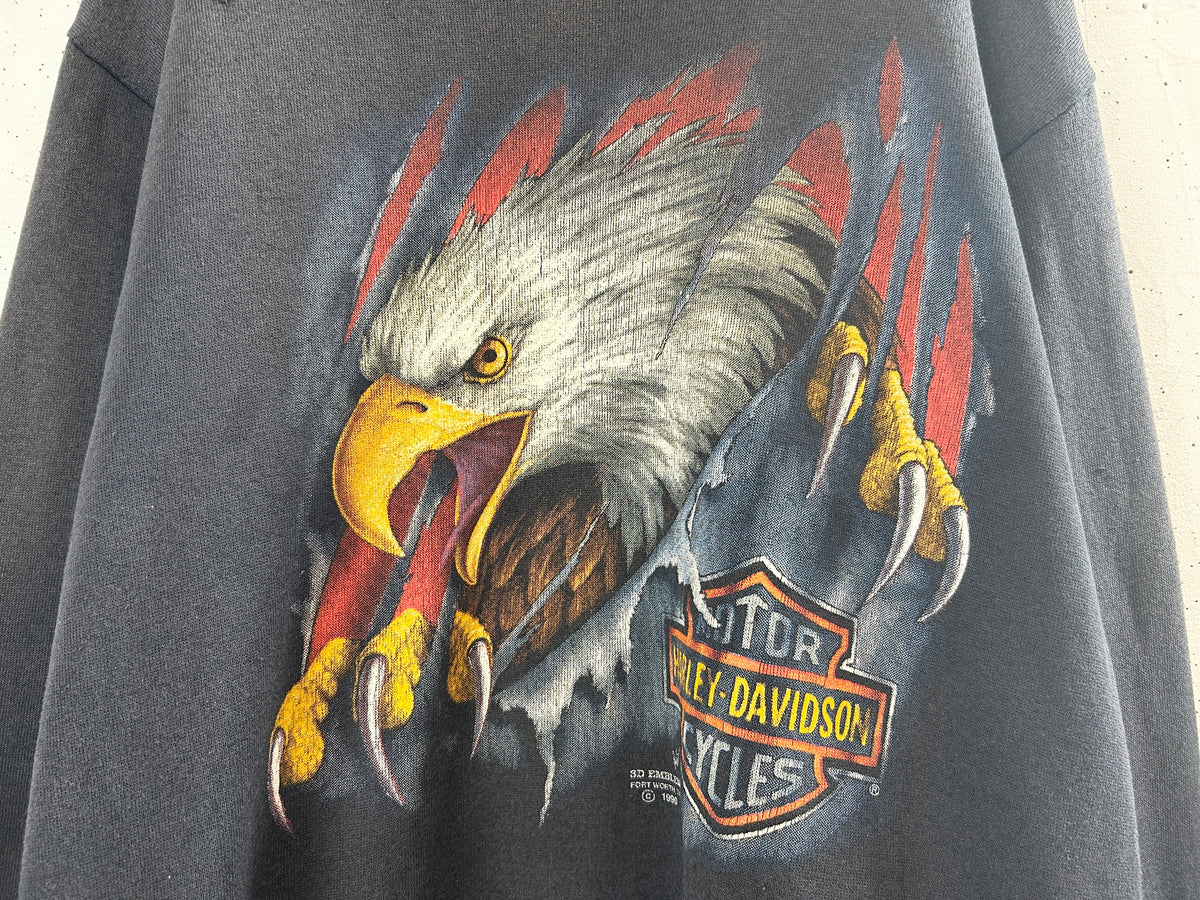 Vintage Sweat 〜3D EMBLEM Harley Davidson〜  [J34087]